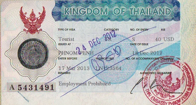CMLocals Chiang Mai Locals tourist visa stamp showing travel history and visa approval